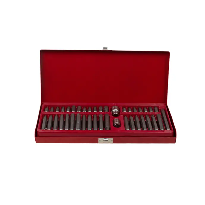 SET DE PUNTAS TORX, PLURIDENTADAS Y HEXAGONALES CON CUADRANTE DE 3/8 - 1/2
