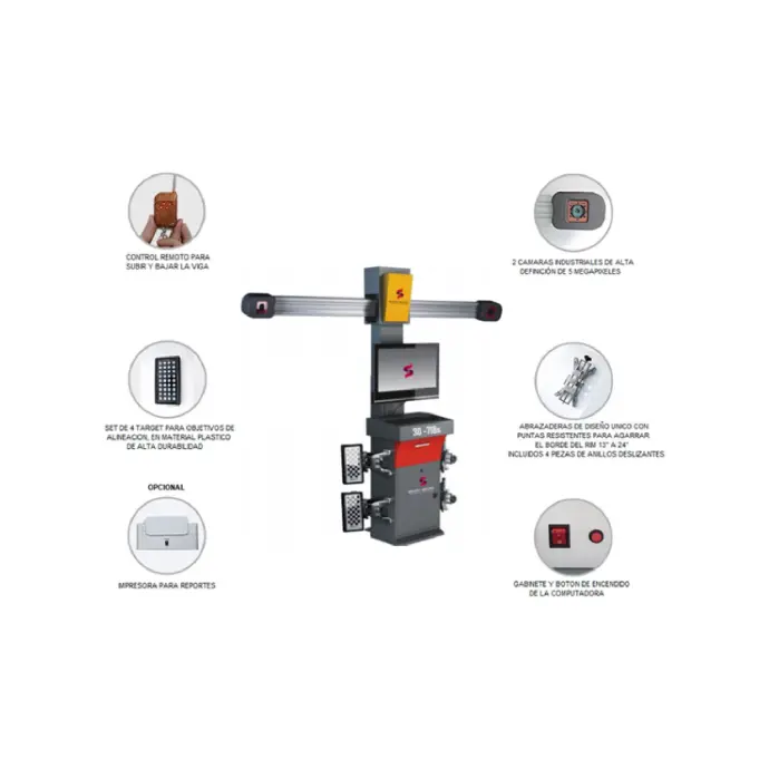 ALINEADORA 3D CON AJUSTE DE ALTURA AUTOMATICO