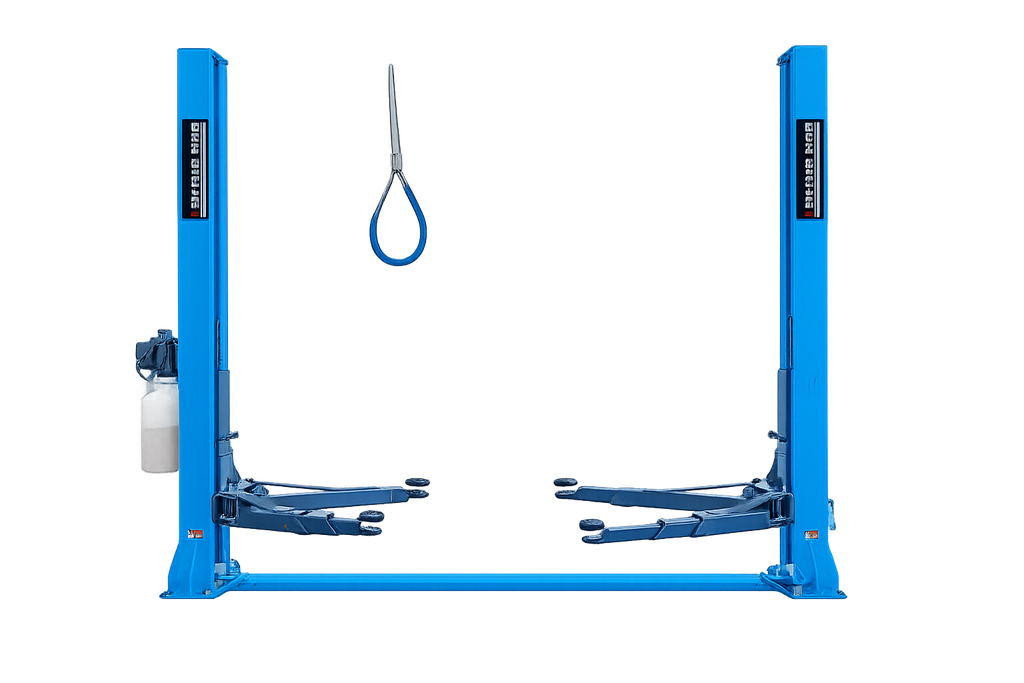 ELEVADOR DE 2 POSTES TECHO LIBRE DE 4 TON AZUL